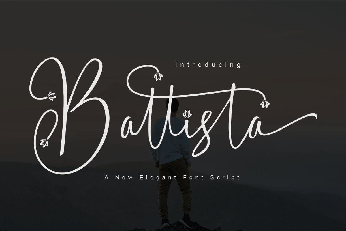 Battista, a Script Font by PollemSt (Photo 2 of 10)