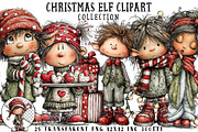 Christmas Elf Clipart, an Illustration by OK Design (Thumbnail 1 of 6)
