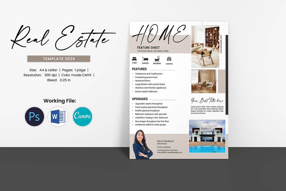 Real Estate Flyer, a Flyer Template by crazyOWL (Photo 1 of 4)