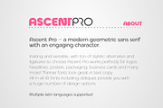 Ascent Pro (18 fonts), a Sans Serif Font by Fontop (Thumbnail 2 of 15)
