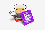 Square Coaster Mockup, a Cups & Container Mockup by Graphic Deal (Thumbnail 5 of 8)