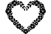Floral HeartWreath Black Silhouet, a Person Illustration by Designer_Momina (Thumbnail 4 of 20)