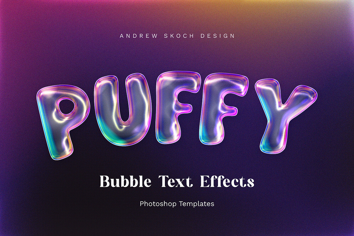 Bubble Text Effects, a Layer Style Add-On by Andrew Skoch Design