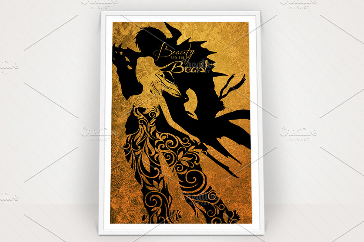 Beauty and the Beast -Poster Graphic, an Illustration by Paper Design (Photo 2 of 2)
