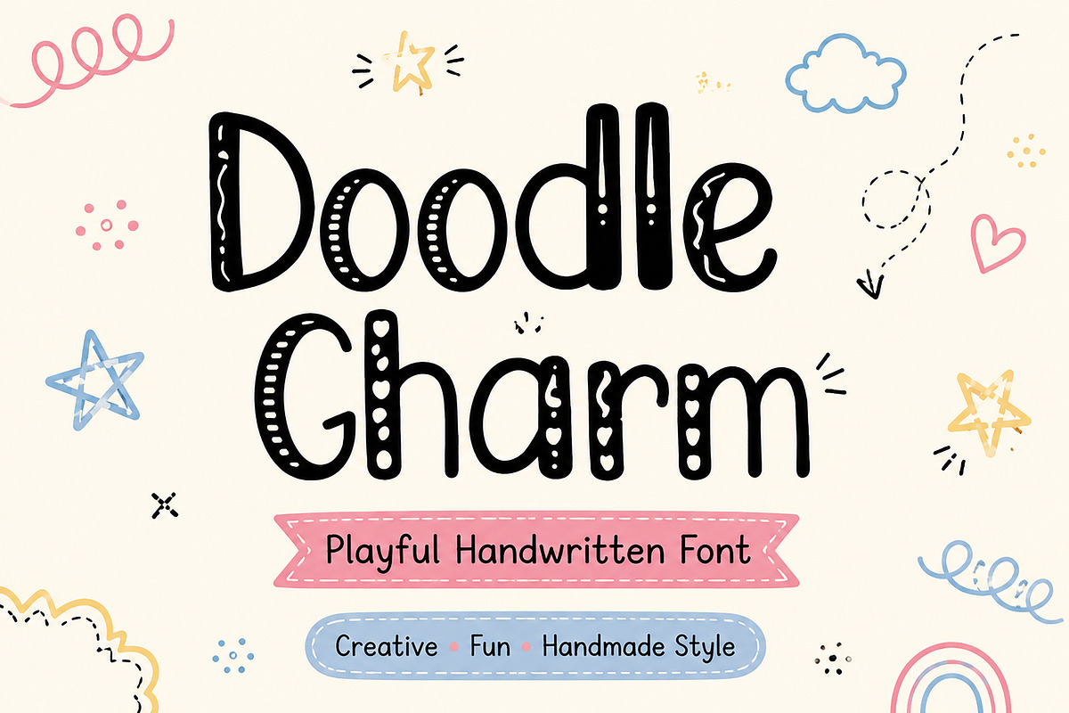 Doodle Charm – Handwritten Font, a Handwritten Font by Wow Magic (Photo 1 of 5)
