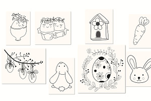 Easter Doodles & Spring Graphics