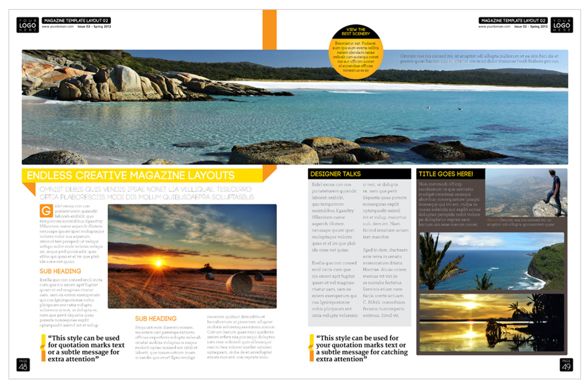 Magazine Template InDesign 02, a Magazine Template by Love Graphic Design (Photo 33 of 36)