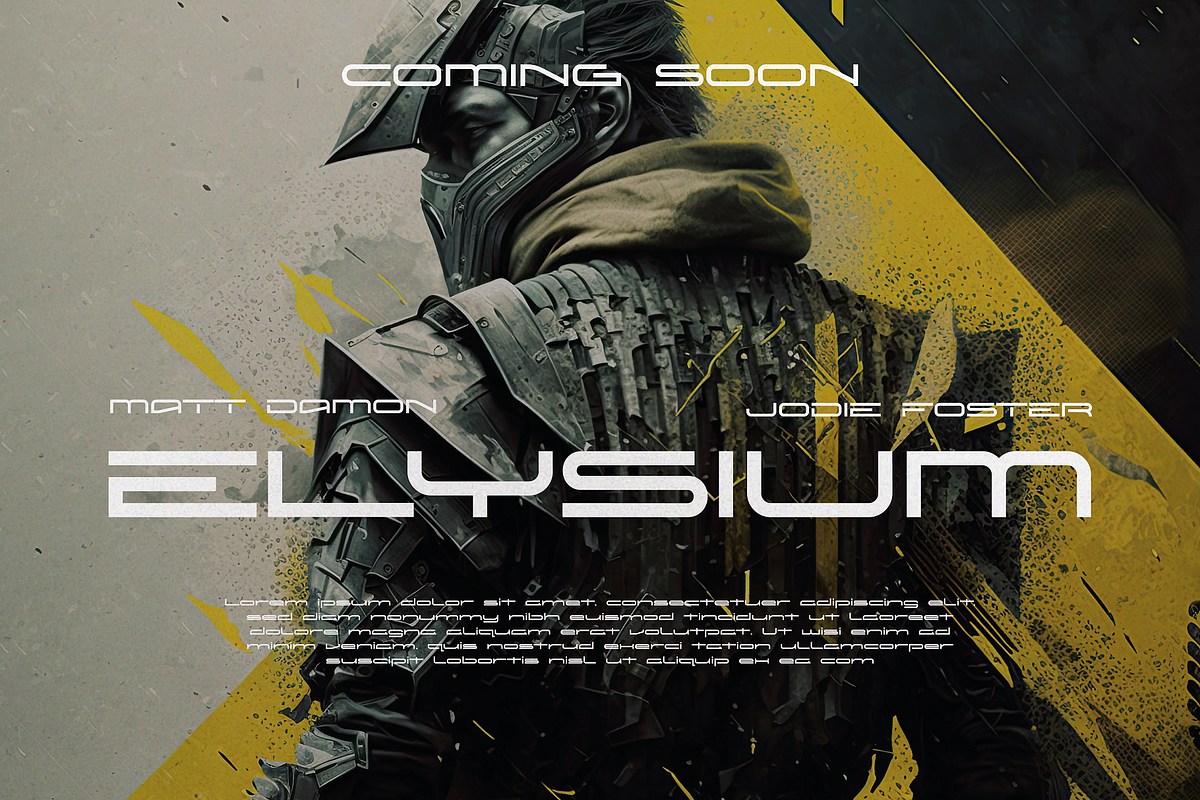 Synthetika - Futuristic Typeface, a Sans Serif Font by HipFonts (Photo 9 of 10)