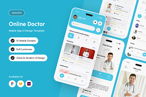 Healvora - Online Doctor App Design, an App Template by productype1