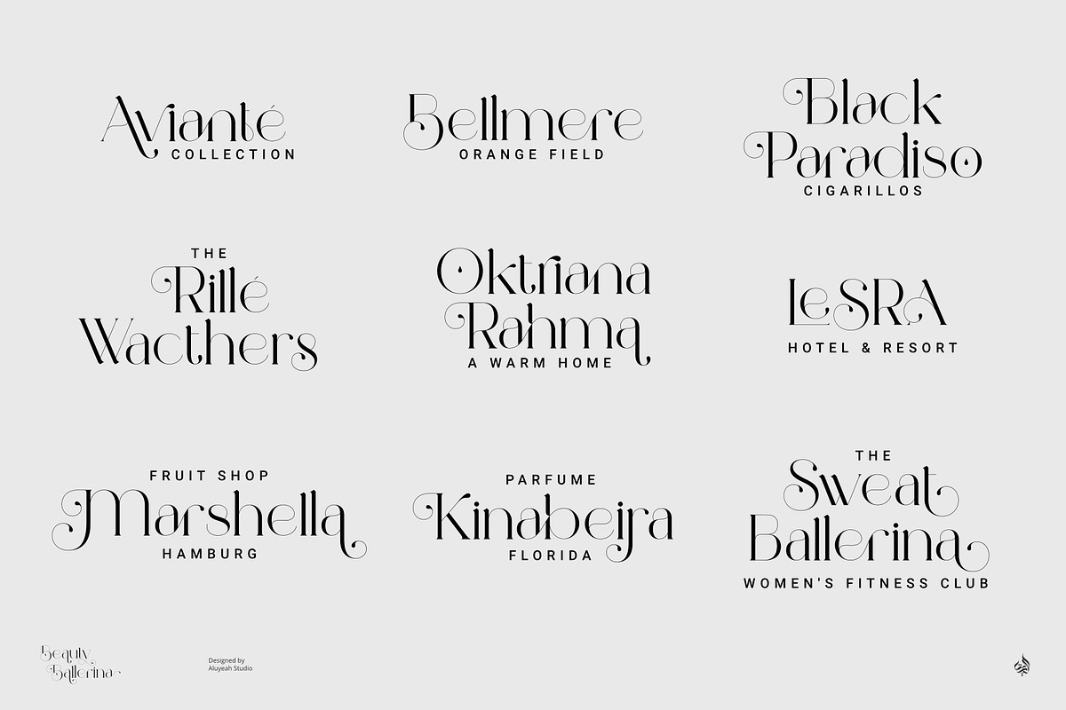 Beauty Ballerina, a Serif Font by Aluyeah Studio (Photo 14 of 15)
