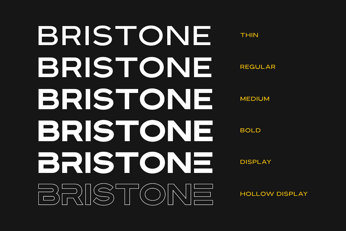 Bristone - Expanded Sans, a Sans Serif Font by Almarkhatype (Photo 11 of 18)