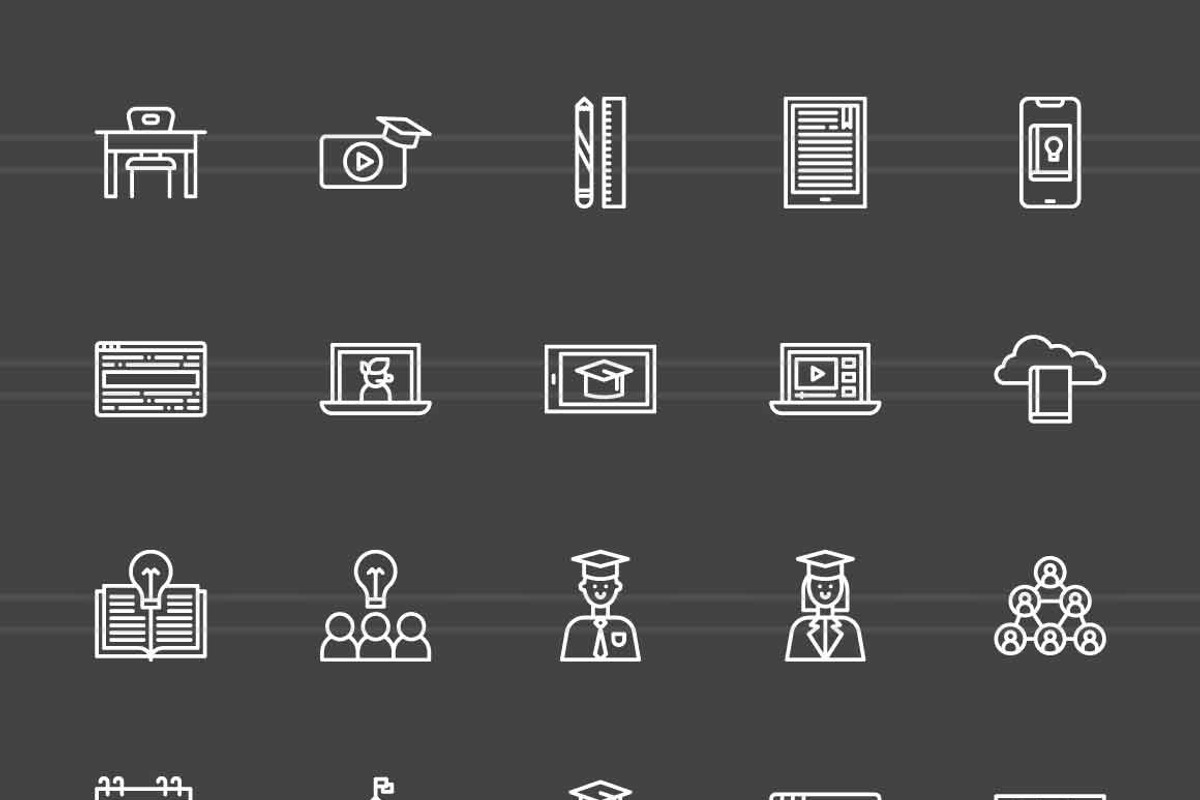 50 Online Education Icons, an Icon by IconBunny (Photo 2 of 2)