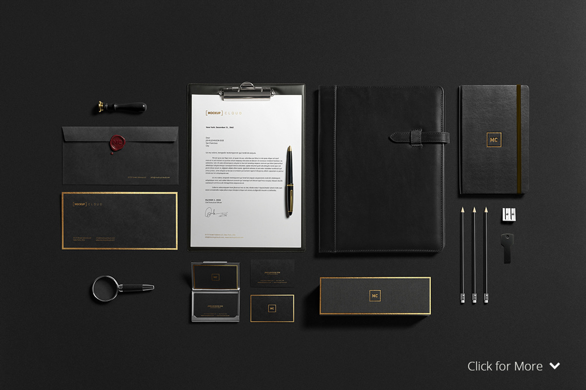 Premium Stationery Mock-Up, a Print Template by Mockup Cloud (Photo 2 of 4)