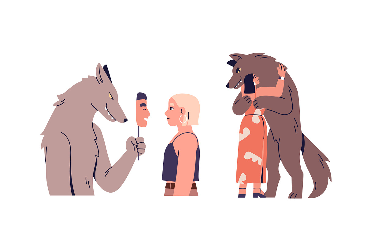Unhealthy relationships concept set, a Person Illustration by Good Studio (Photo 3 of 7)