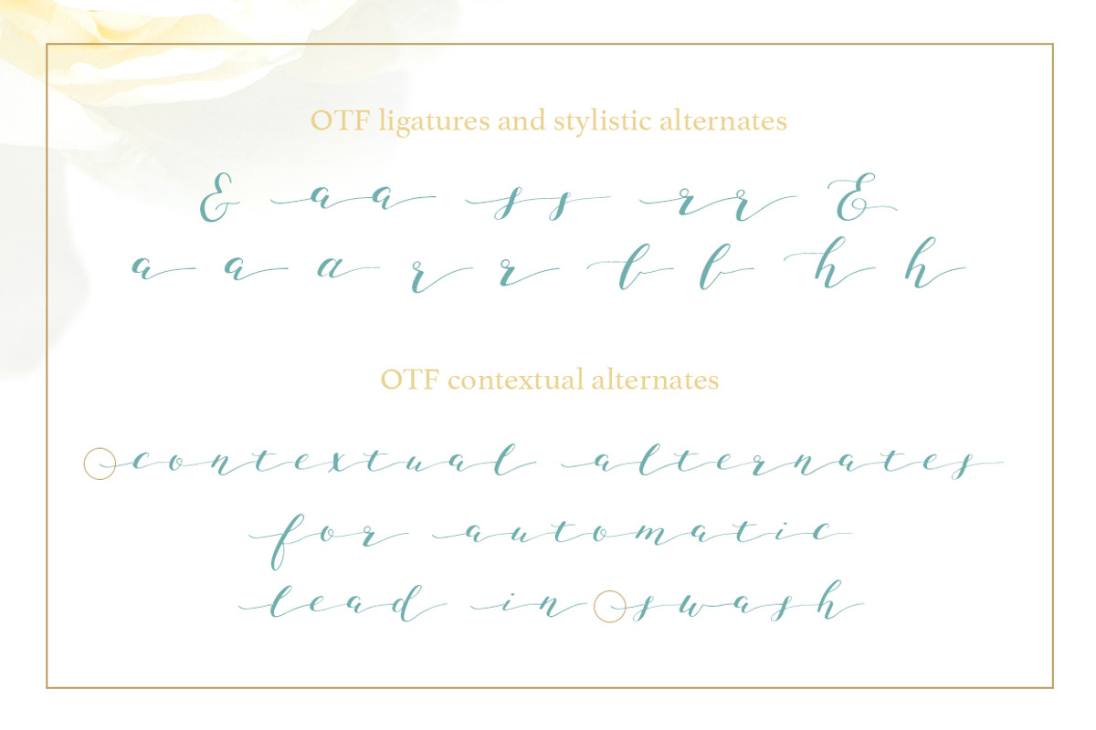 Joleni Modern Calligraphy font preview 4