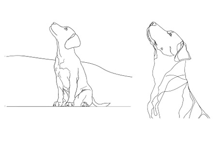 Continuous single line art of dog, an Animal Illustration by ZinetroN