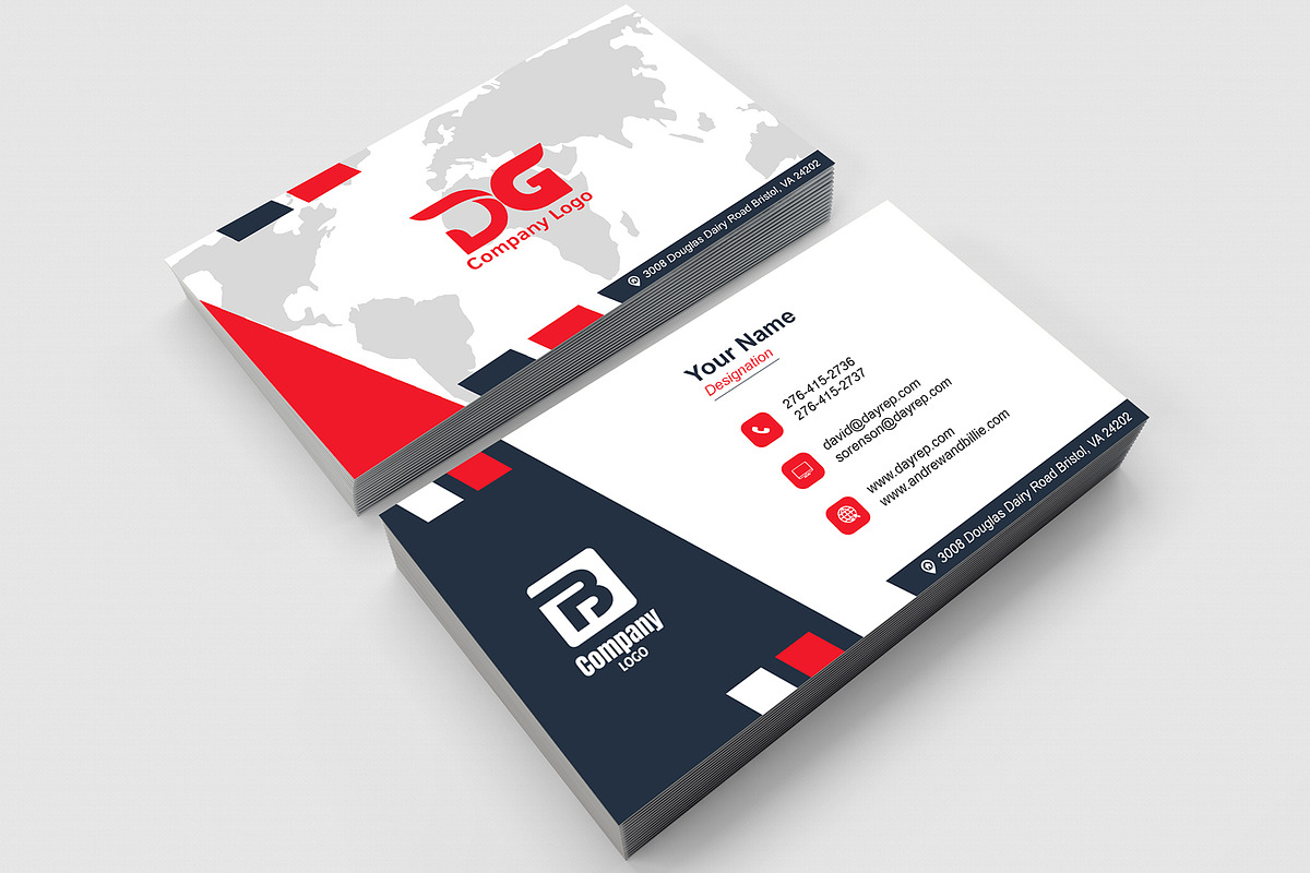 Office Staff Business Card Template preview 4