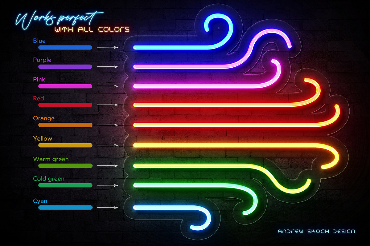 Real Neon Photoshop Effect, a Brushes & More by Andrew Skoch Design (Photo 4 of 8)