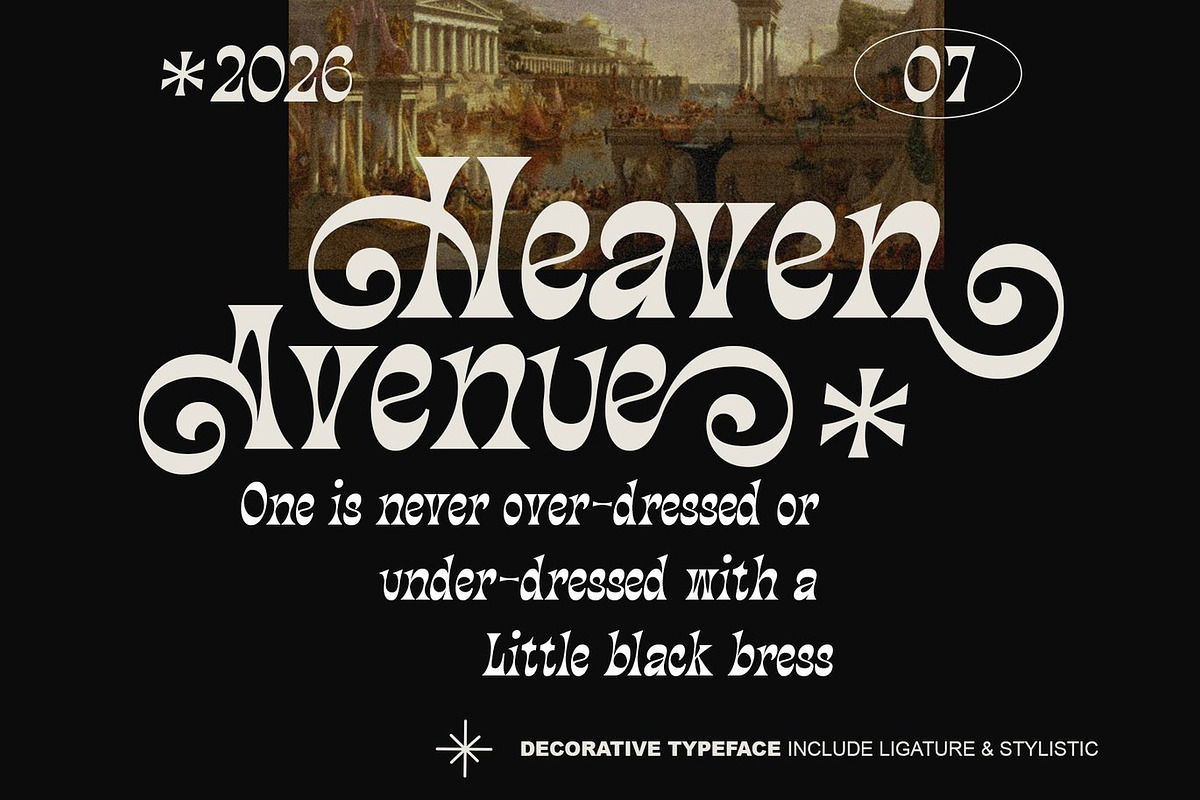 Thedrin - Decorative Serif Font, a Serif Font by Luna Shop (Photo 2 of 6)