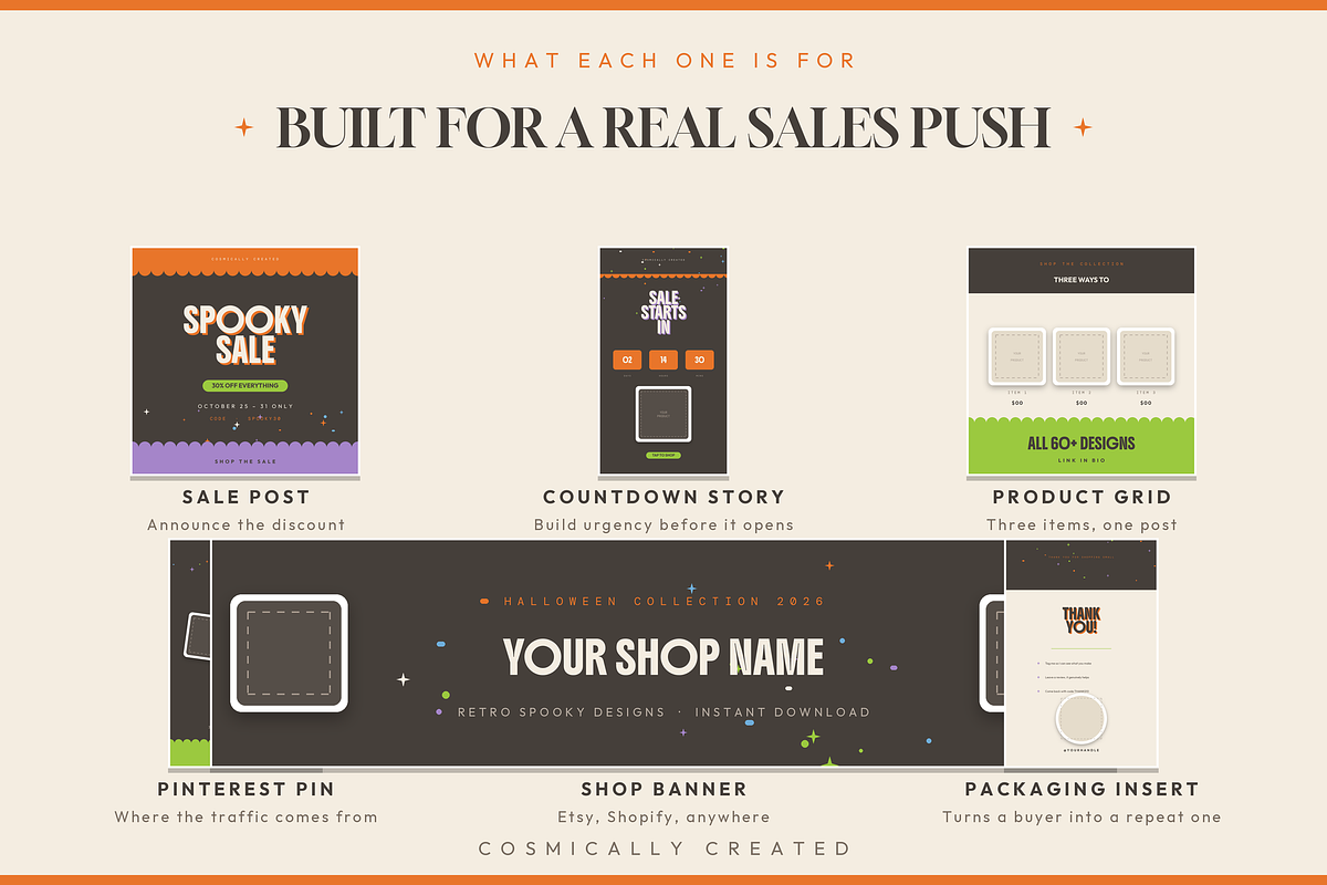 Halloween Shop Kit | 16 Templates, a Social Media Template by Jakayla Digital Co (Photo 6 of 7)