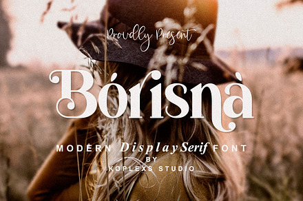 Borisna - Modern Display Serif Font, a Serif Font by Koplexs Studio