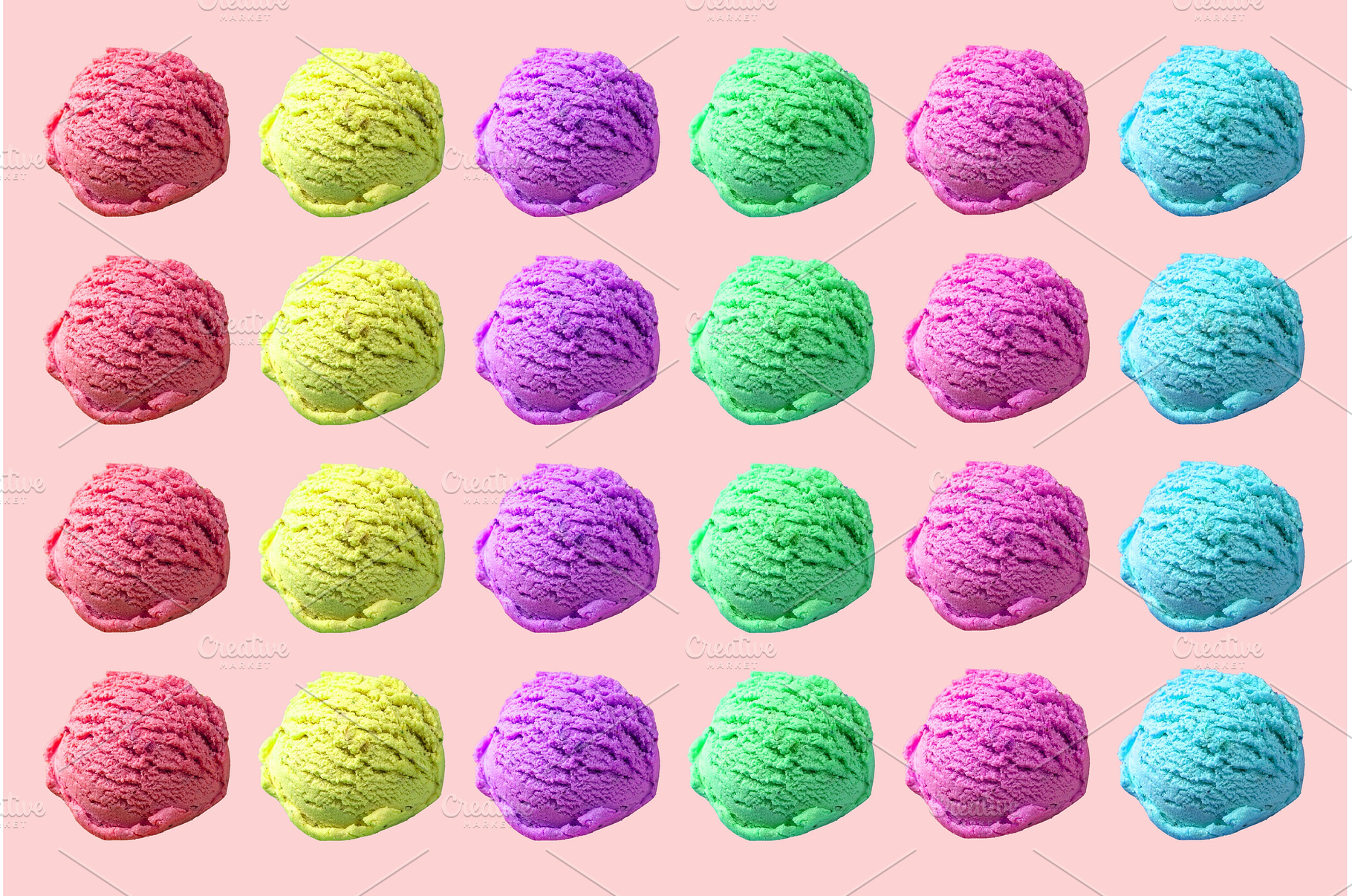 Ice cream ball pattern isolated on, a Food & Drink Photo by Yulia Furman