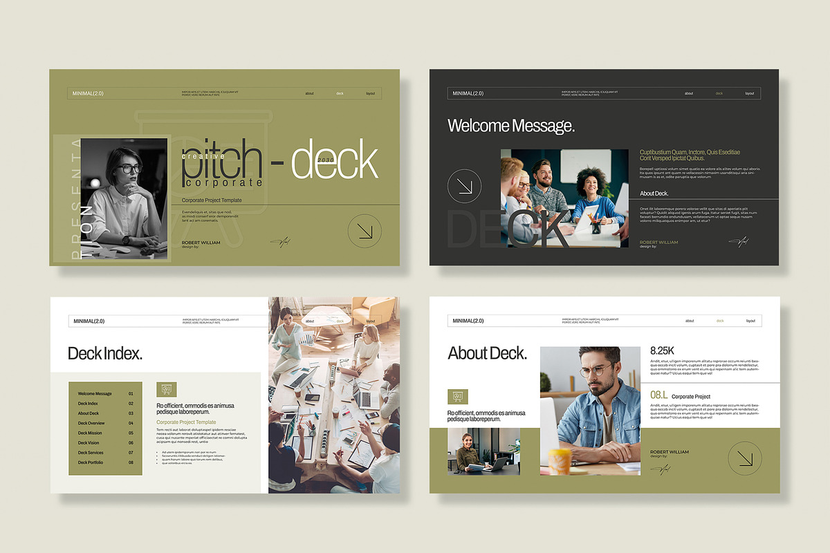 Corporate Pitch Deck Presentation, a Presentation Template by MightyDesign (Photo 2 of 8)