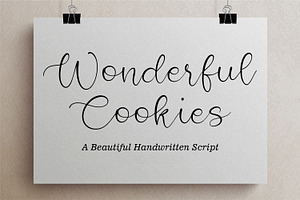 Wonderful Cookies Handwritten Font, a Script Font by Balpirick Studio