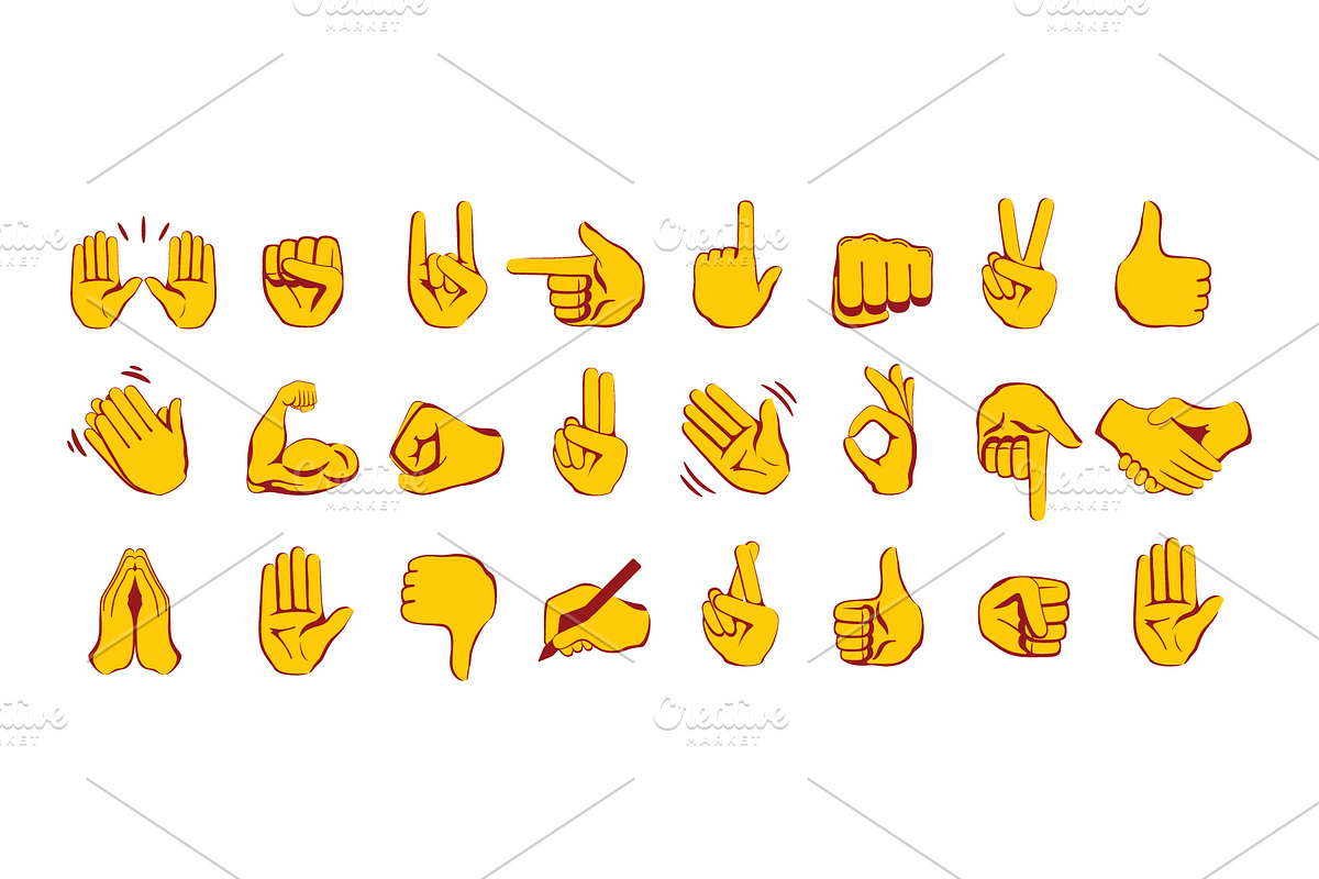 Yellow cartoon hand gestures icon, an Emoji Icon by Yayasya