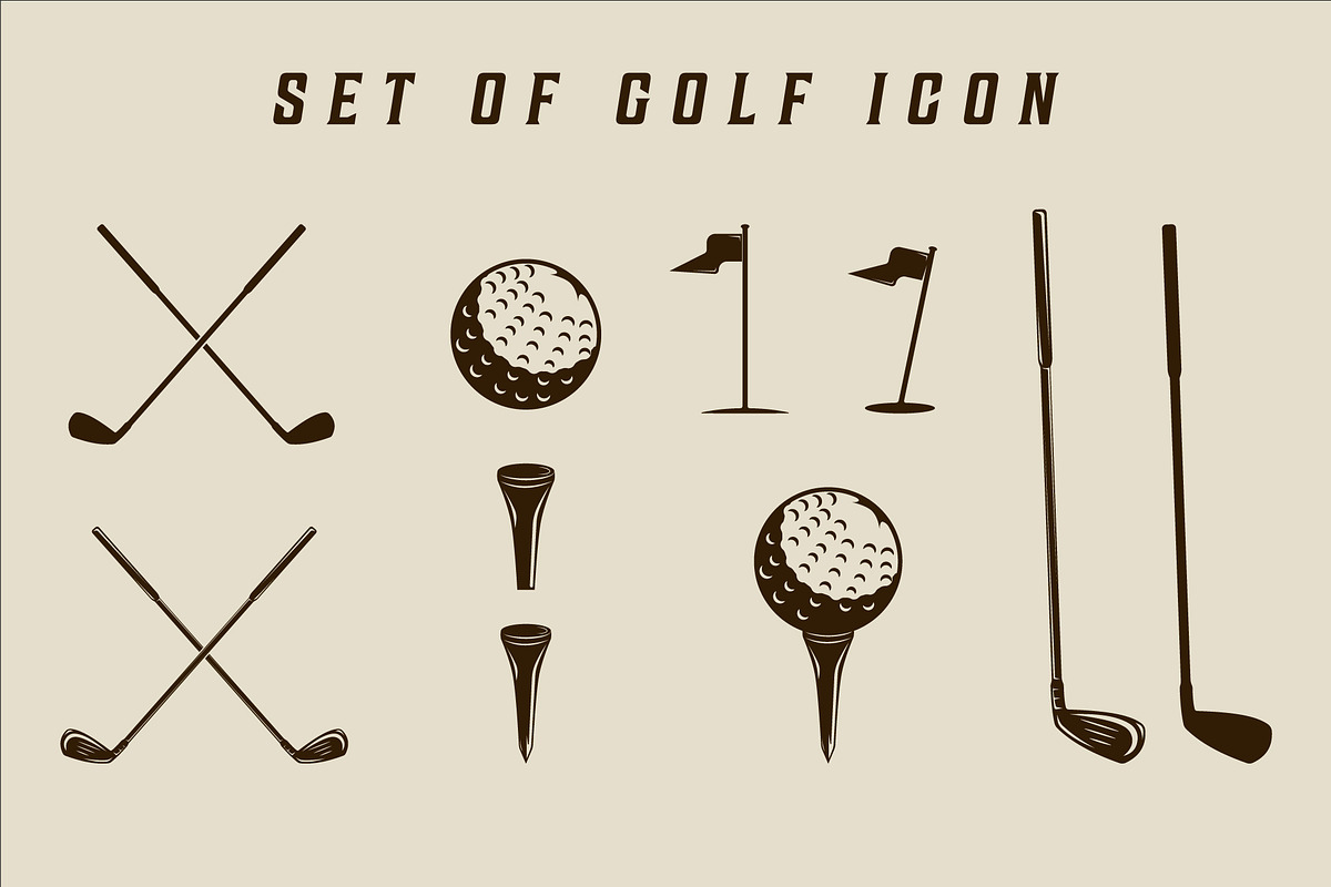 set of golf icon vector illustration, a Branding & Logo Template by zyxroun shop