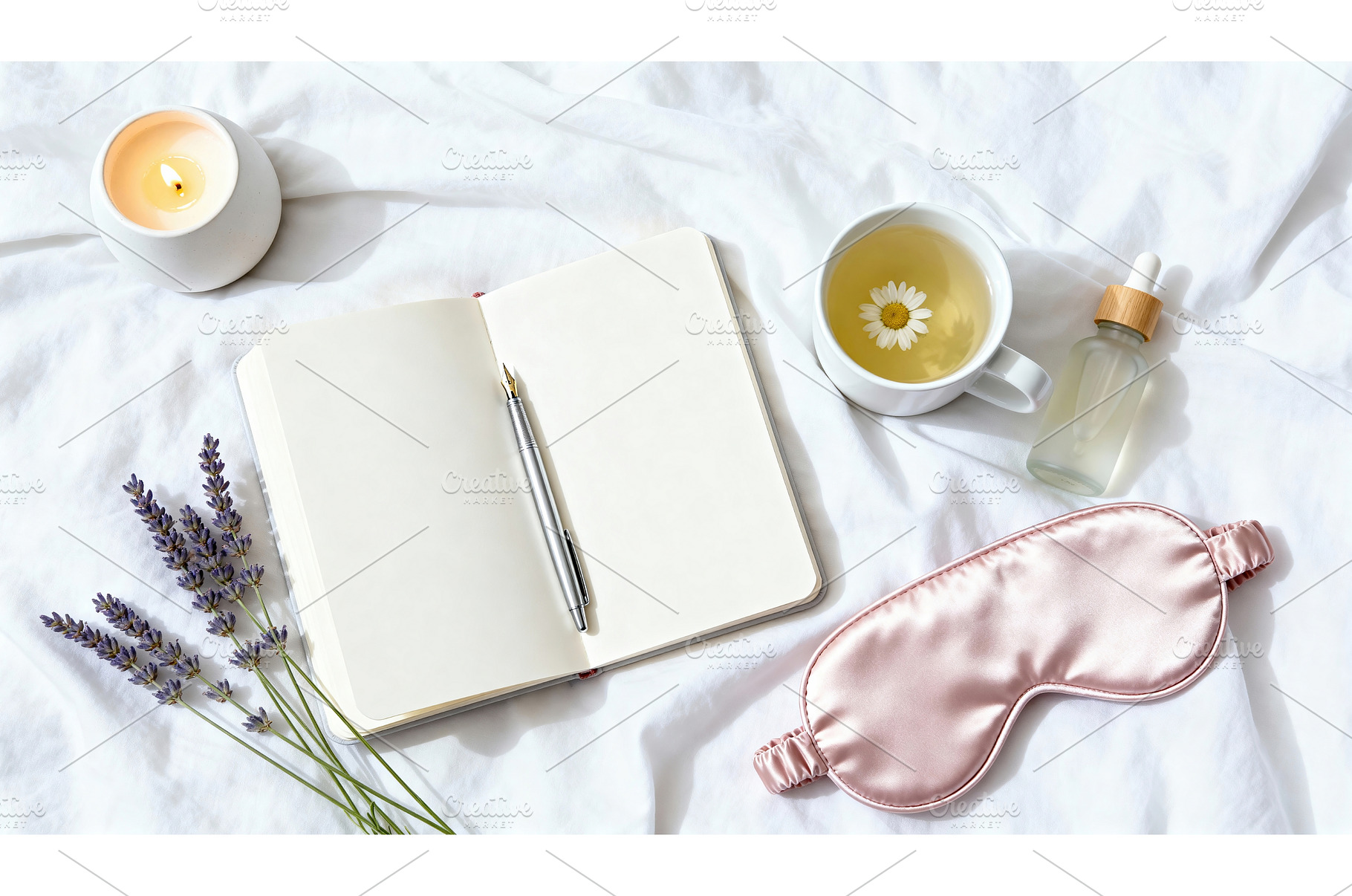 Open notebook with pen on white, a Technology Photo by tilialucida