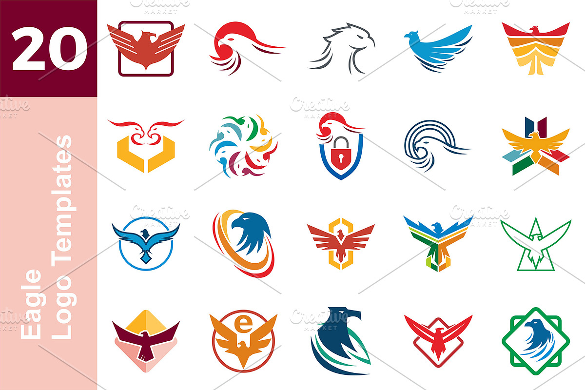 20 Logo Eagle Templates Bundle, a Branding & Logo Template by Friendesigns (Photo 1 of 21)
