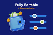 20 Business Essentials 3D Icon Set, an Object 3D Model by Bilicube Studio (Thumbnail 3 of 6)