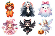 Halloween Girl Clipart, an Illustration by Daily.Designs (Thumbnail 2 of 5)