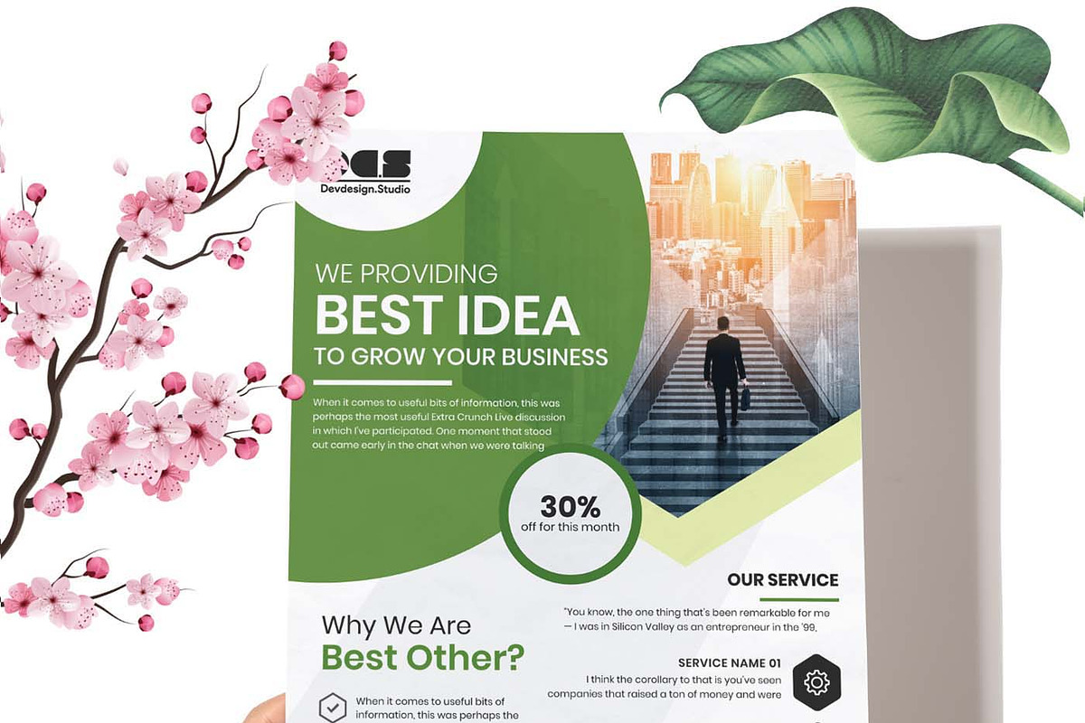 Corporate Business Flyer solution 02, a Flyer Template by litoondev (Photo 1 of 2)