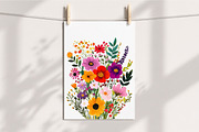 Watercolor Wildflowers Digital Clipa, an Illustration by Libby Wishes (Thumbnail 4 of 7)