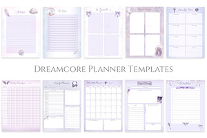 Dreamcore Planner Templates, a Stationery Template by Victoria Obscure