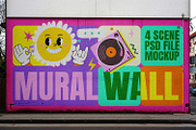 Mural Wall Mockup, an Advertising Mockup by Nathatype (Thumbnail 6 of 9)