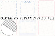 Coastal Stripe Frames PNG Bundle, a Seasonal Illustration by OK Design (Thumbnail 2 of 6)