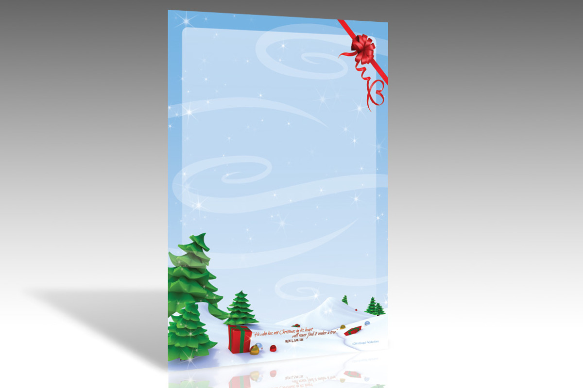 Christmas Tree Forest Stationery, a Stationery Template by Essqué Productions (Photo 2 of 2)