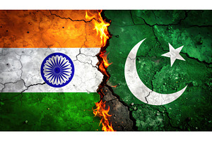 Cracked and burning India-Pakistan, a Background Photo by Igor Tichonow