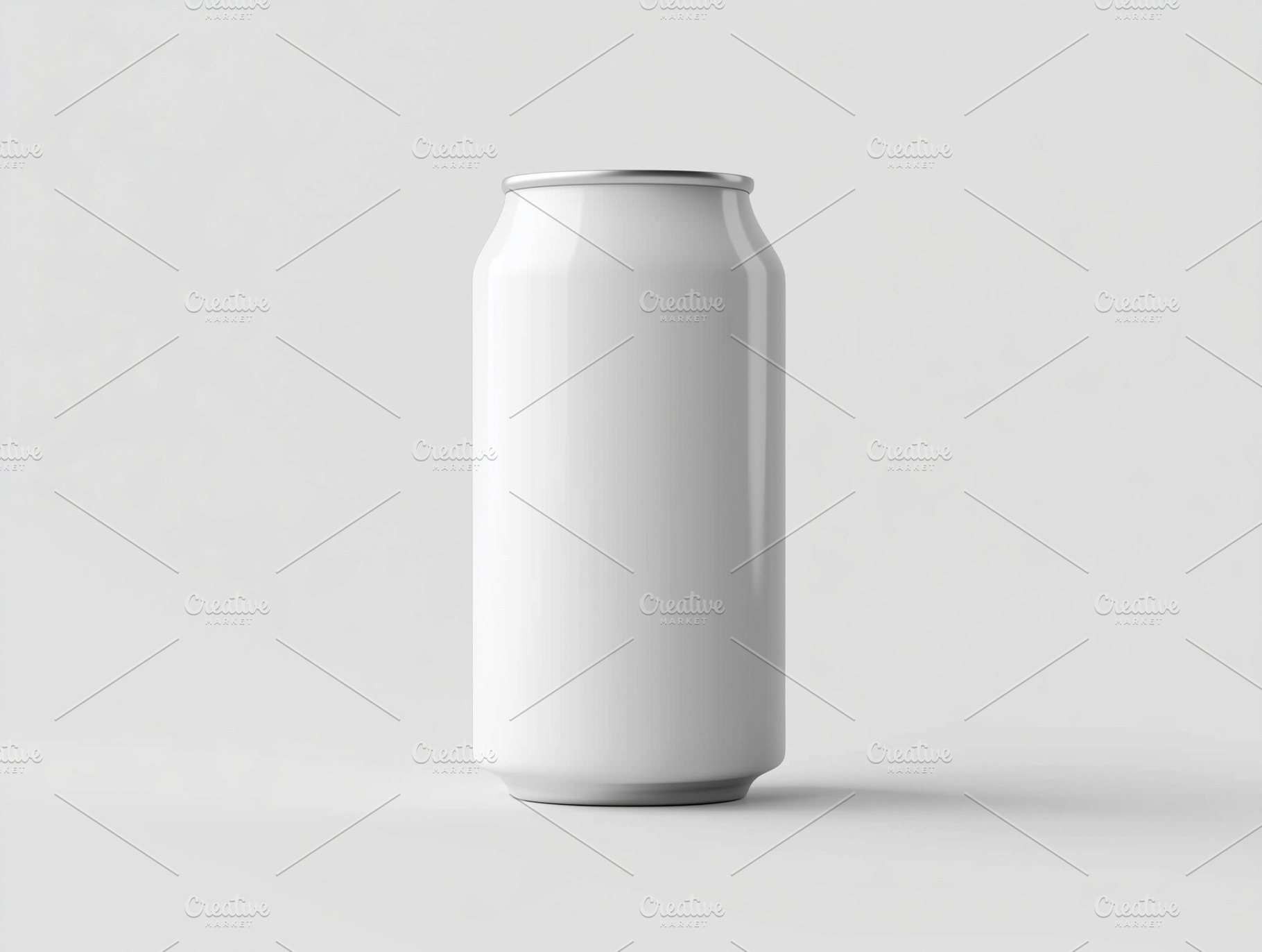 White glossy soda can mockup, a Food & Drink Photo by MistyDay