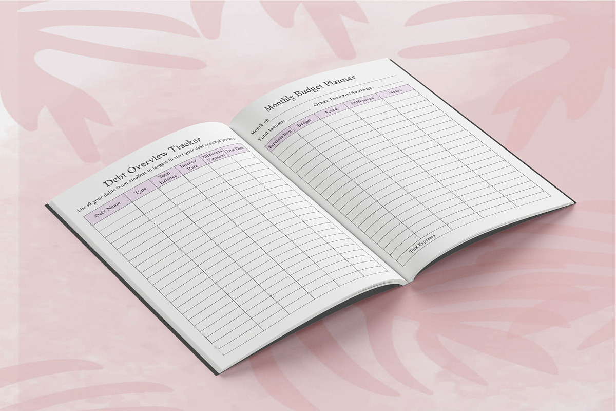 Debt Snowball Savings Challenge Book, a Design Template by Book2bees (Photo 3 of 4)