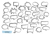 Crayon textured speech bubbles., an Object Graphic by VaraNa Art (Thumbnail 2 of 4)