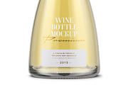 Champagne Bottle Mockup - White, a Packaging Mockup by Graxaim Mock-up (Thumbnail 4 of 6)
