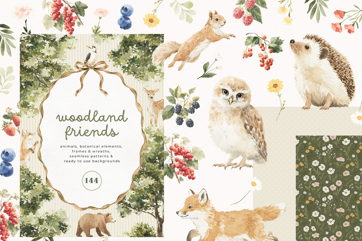 Little Friends Bundle, an Animal Illustration by PeDe Designs (Photo 23 of 47)