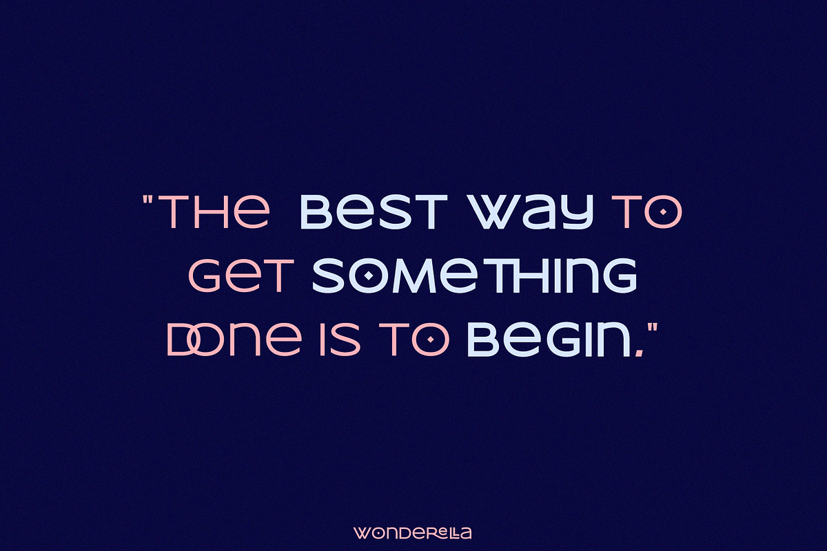 Wonderella - Stylish Ligatures Sans, a Sans Serif Font by Almarkhatype (Photo 6 of 7)