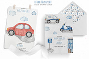 Urban transport watercolor, a Decorative Illustration by Marina Ermakova (Thumbnail 4 of 10)