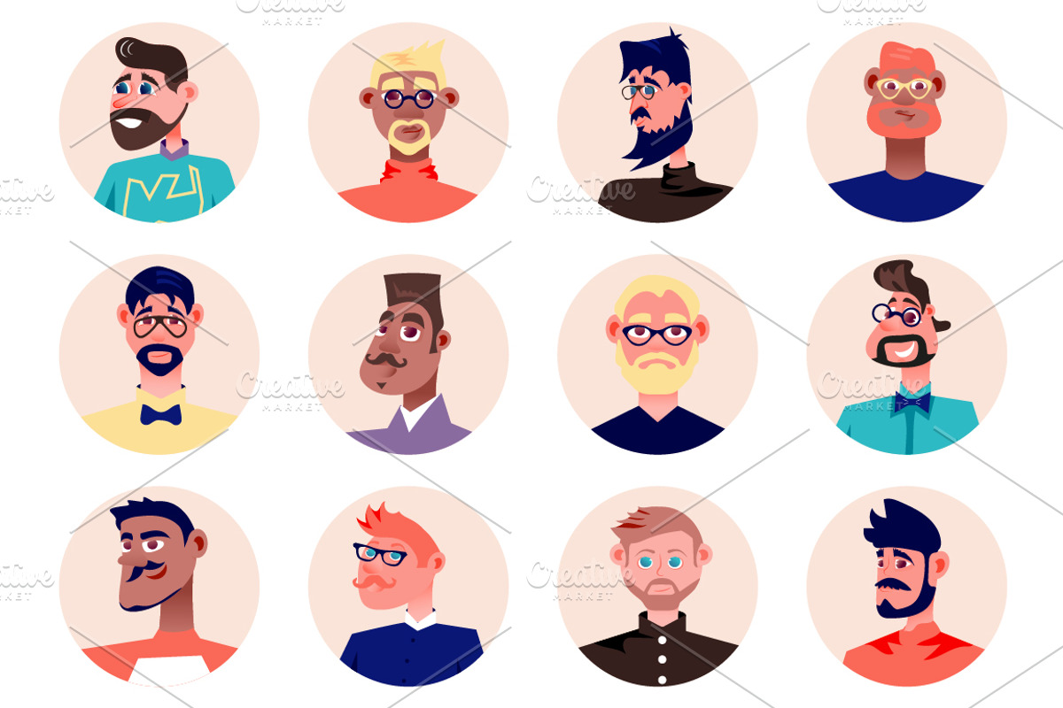 Cartoon People Avatars, an Emoji Icon by alexdndz (Photo 9 of 13)