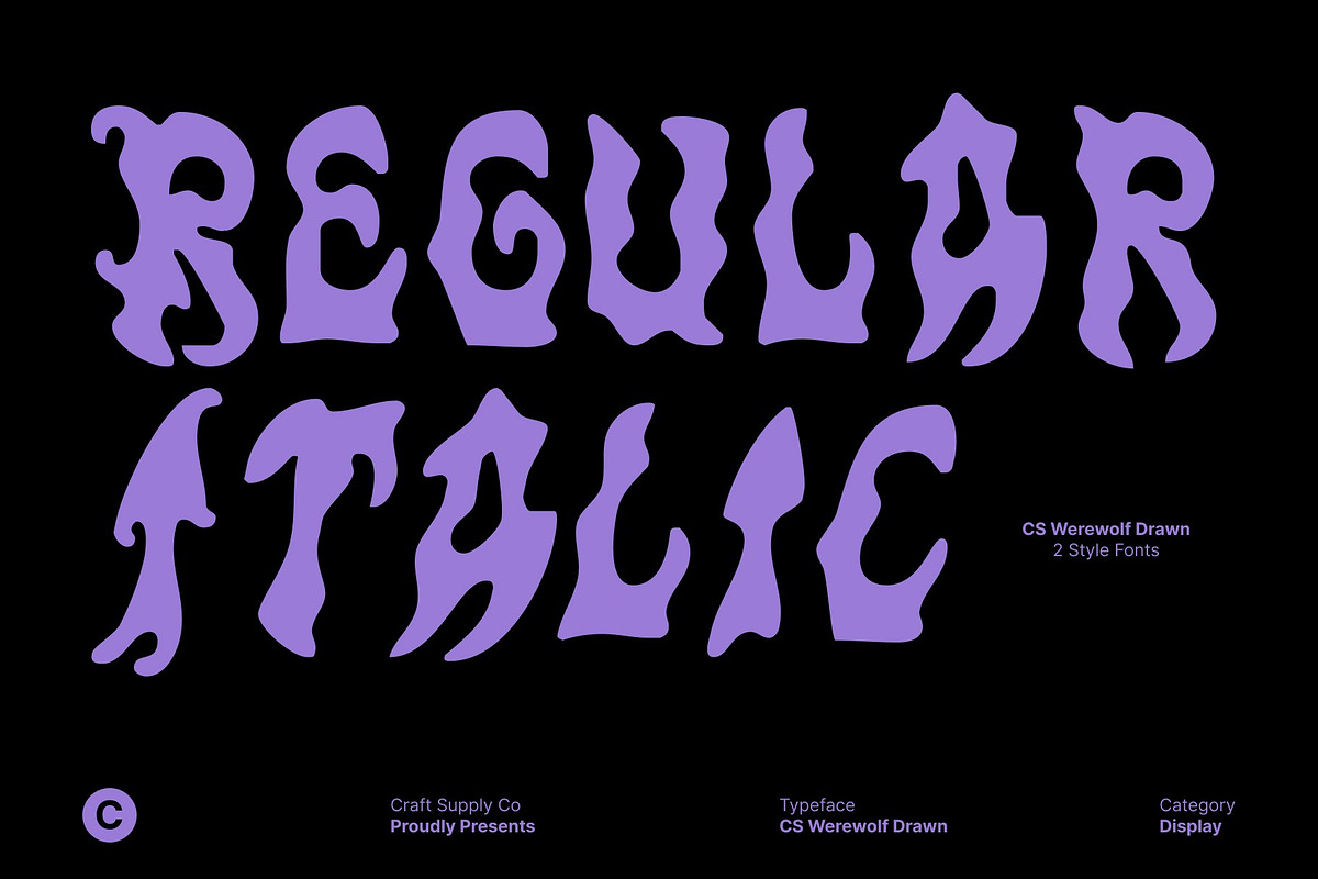 CS Werewolf Drawn, a Blackletter Font by Craft Supply Co. (Photo 2 of 8)